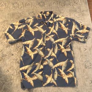 Premier International Button down blue floral L